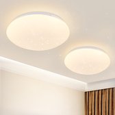 NETTLIFE Plafondlamp LED - 2 Stuks - Wit - rond - 3000K Warm wit Licht - Ø 16.5 cm - moderne Woonkamerlamp - 5W - voor Keuken | Gang | Kinderkamer | Slaapkamer