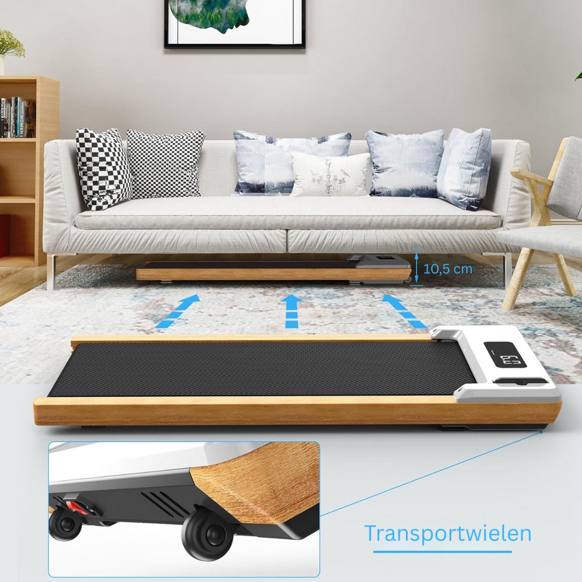 Afbeelding 3 van DailySupplies® Walking Pad - Wandelband Fitness - Loopband Elektrisch