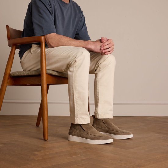 Manfield - Homme - Boots en daim taupe - Taille 40