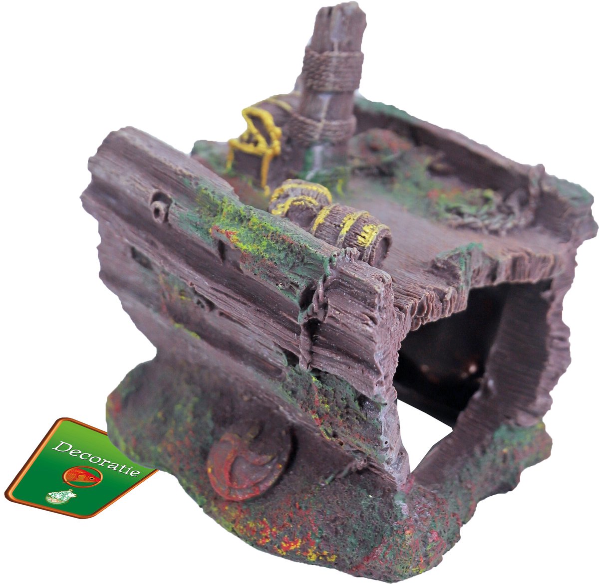 Polyresin ornament middendeel schip 17x15x17 cm Gebr de Boon