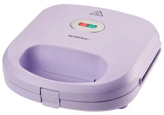 SILVERCREST® KITCHEN TOOLS Wafelijzer - Wafelmaker - Vermogen: 750 W - Belgische wafels, motiefwafels of donuts - Platen met hoogwaardige antiaanbaklaag - Baklampje met indicatielampje - Lila