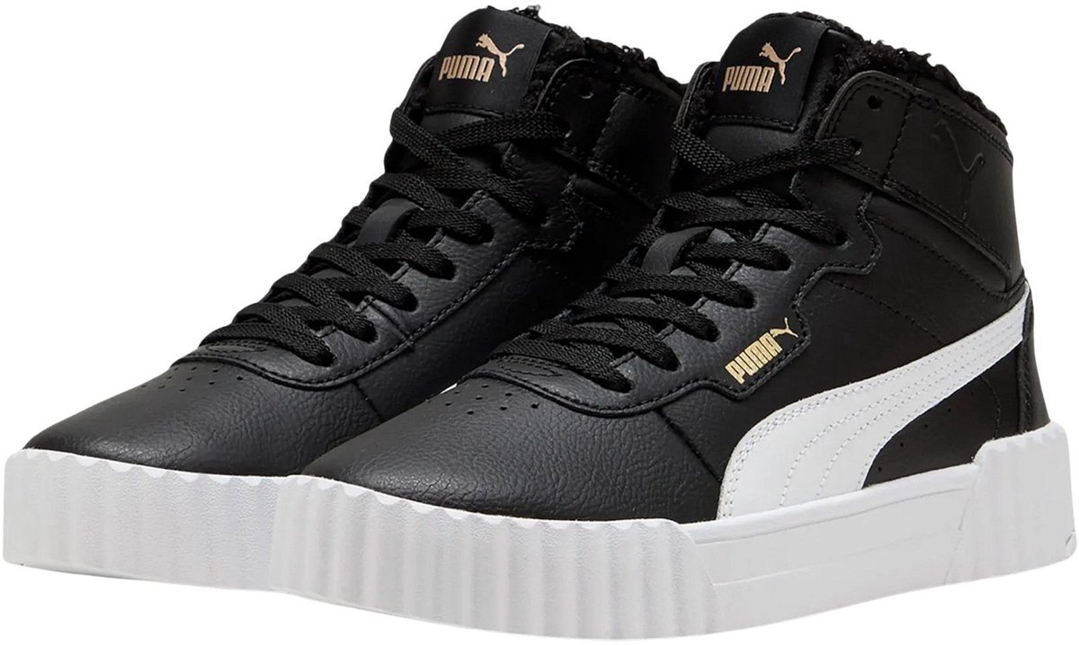 Puma Carina 3.0 Mid Winter Sneakers Junior Zwart