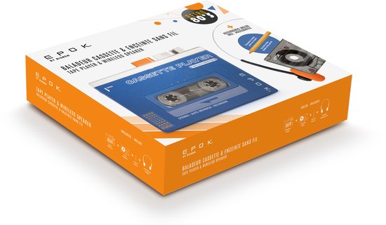 BLUETOOTH AUTO REVERSE CASSETTE SPELER- BLAUW van Victrola — afbeelding 4