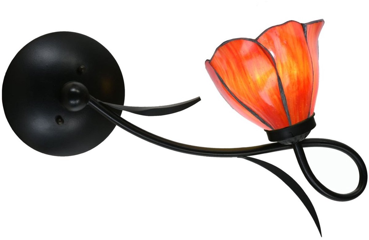 Tiffany Wandlamp / Plafonnière Lovely Tender Poppy - Art Deco Trade