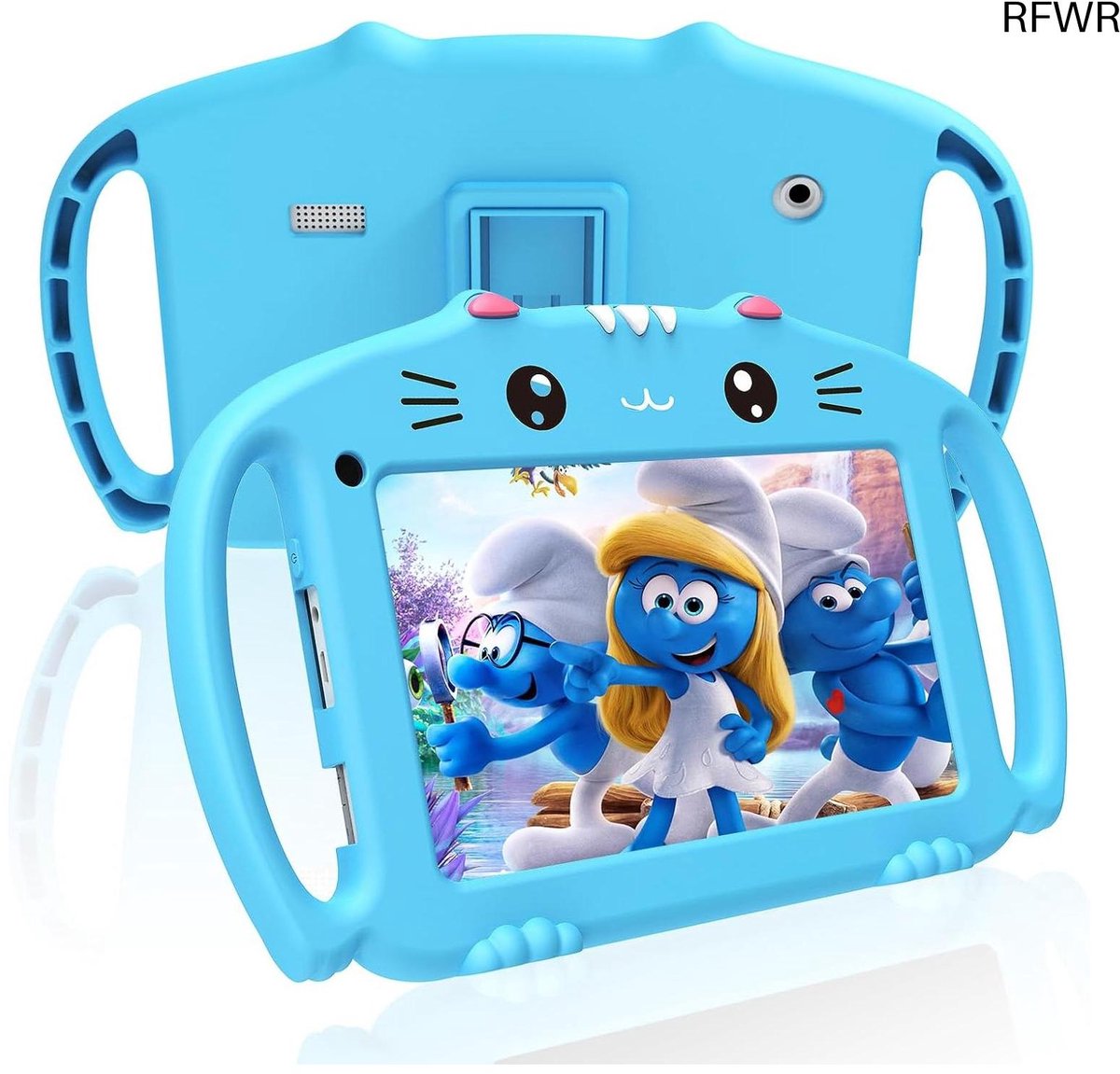 RFWR® Kindertablet 7 Inch met WiFi, Quad Core, 32GB, Ouderlijk Toezicht, Draagbaar en Kindvriendelijk