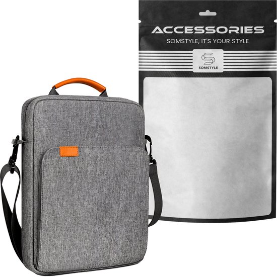 Étui pour tablette Somstyle compatible avec les Tablettes de 9 à 11 pouces - Étui de transport avec bandoulière - Gris clair