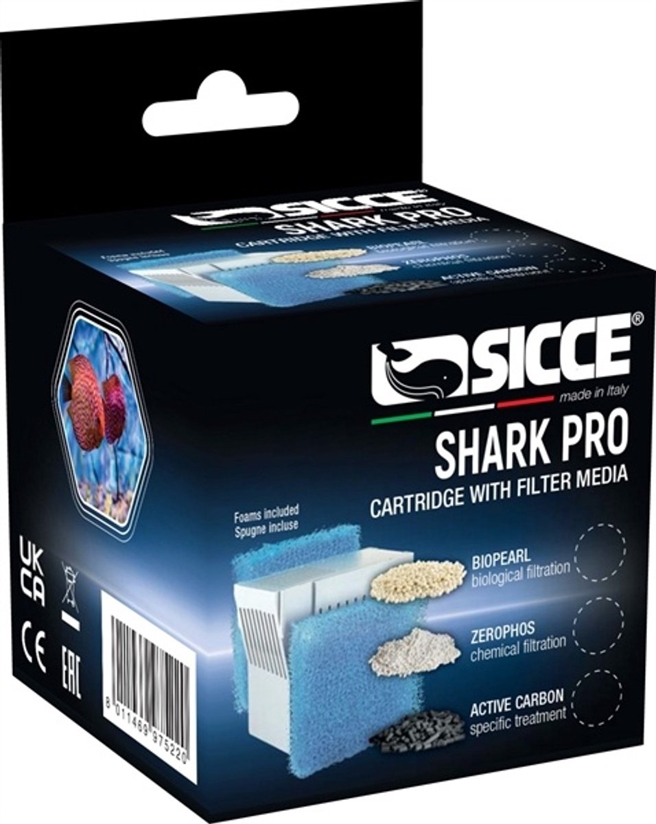 Sicce Shark Pro Carbon + Sponge 20 PPI