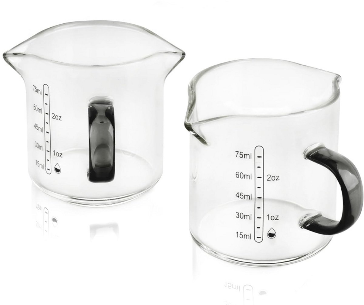 MKSS® Maatbeker Glas - Glazen Mengbeker - Transparant - 75ml