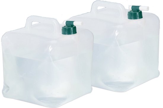 Doodadeals® - Opvouwbare Jerrycan – Met Kraantje – Water Jerrycan met Kraan – BPA-vrij – Waterzak – 10 Liter – Set van 2