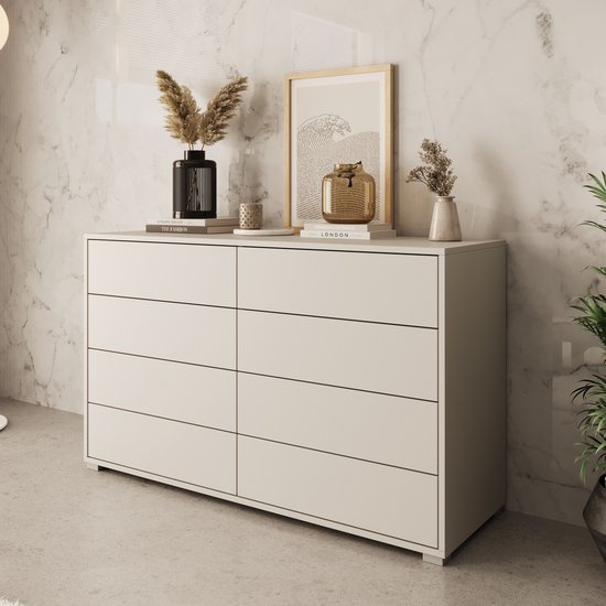 Meubella - Ladekast Gideon 2 - Beige - 120 cm