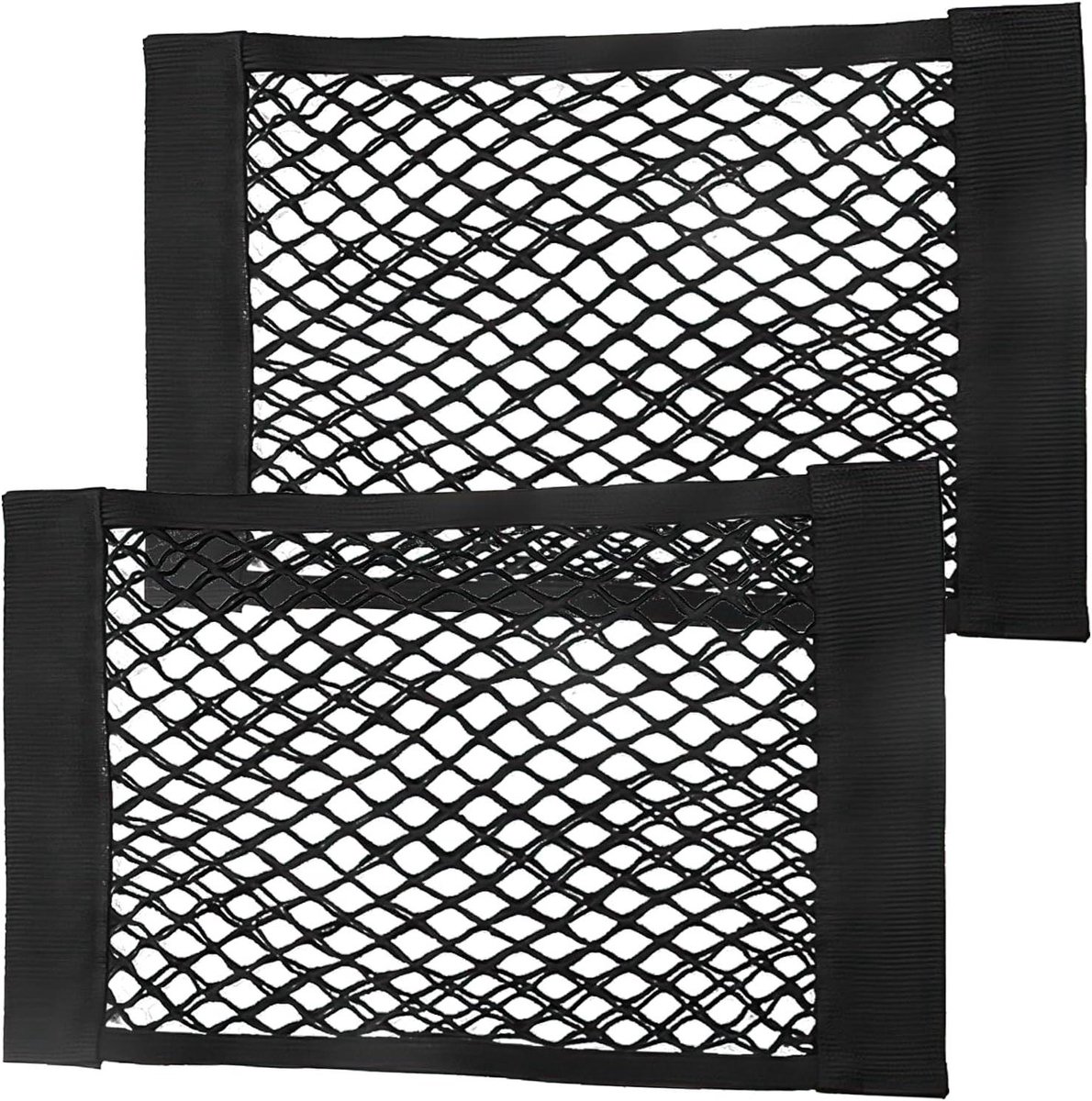 Allecto Plus - Opbergnetten voor campers - Handige opbergideeën en opbergoplossingen - Ideaal voor het opbergen van telefoon en water - 2 stuks (40 cm x 25 cm)
