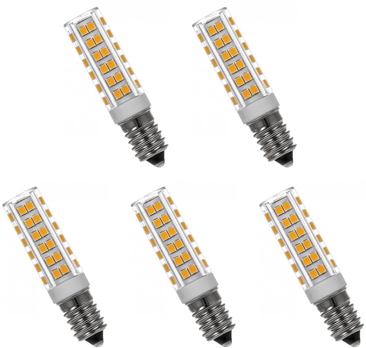 Spectrum LED Miniatuur Lamp E14 4.5W - 230V - 495 Lumen - 3000K Warm wit - Gezellig licht - Energiezuinig - 5 stuks