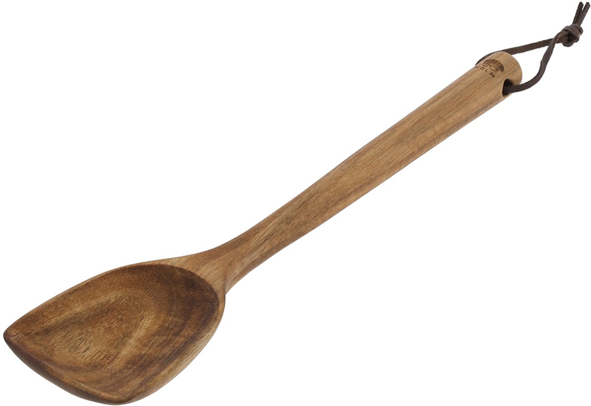 HOLM Houten Kooklepel – Keukengerei met Vierkante Kop – Ideaal voor Roeren, Bakken & Serveren – Acaciahout – FSC Gecertificeerd – 30,5 x 6,6 x 1,9 cm – Hout