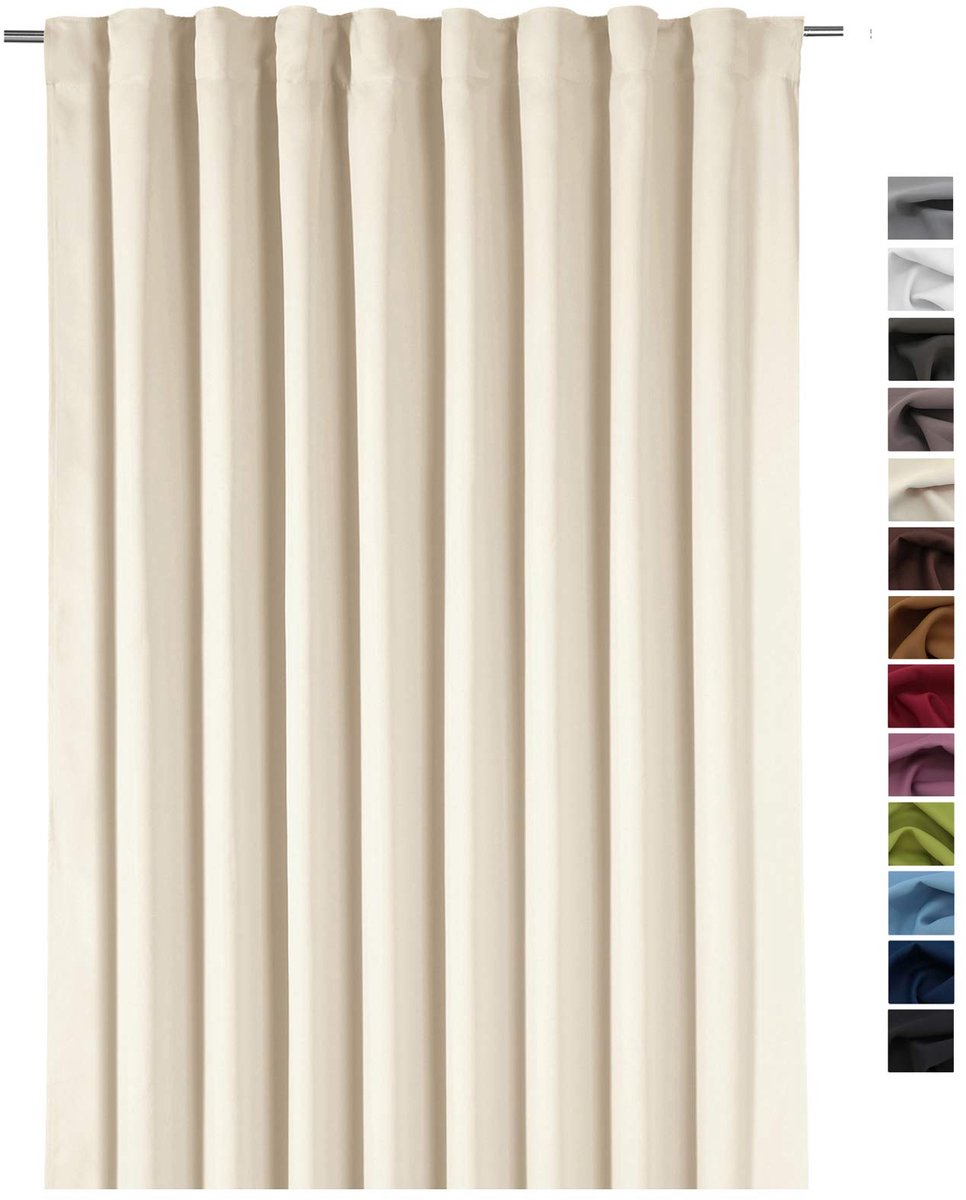 Ibenzoa Grote Verduisterende Thermische Gordijnen voor Optimale Isolatie en Privacy, 245 x 275 cm, Creme crème