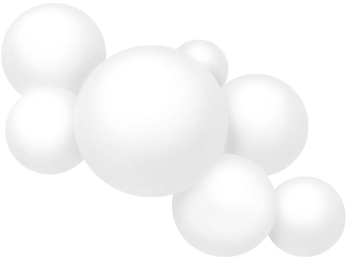 Herbruikbare Ballonslinger van 7 Wit - Balloony