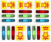 Allecto Plus - 500 stuks/5 dozen Handtekening Hier Tabs Handtekening Vlaggen Hier Stickers Met Dispenser Pijl Handtekening Vlaggen Hier Eenvoudig te Gebruiken Voor Notaris Boeken Op Kantoor.