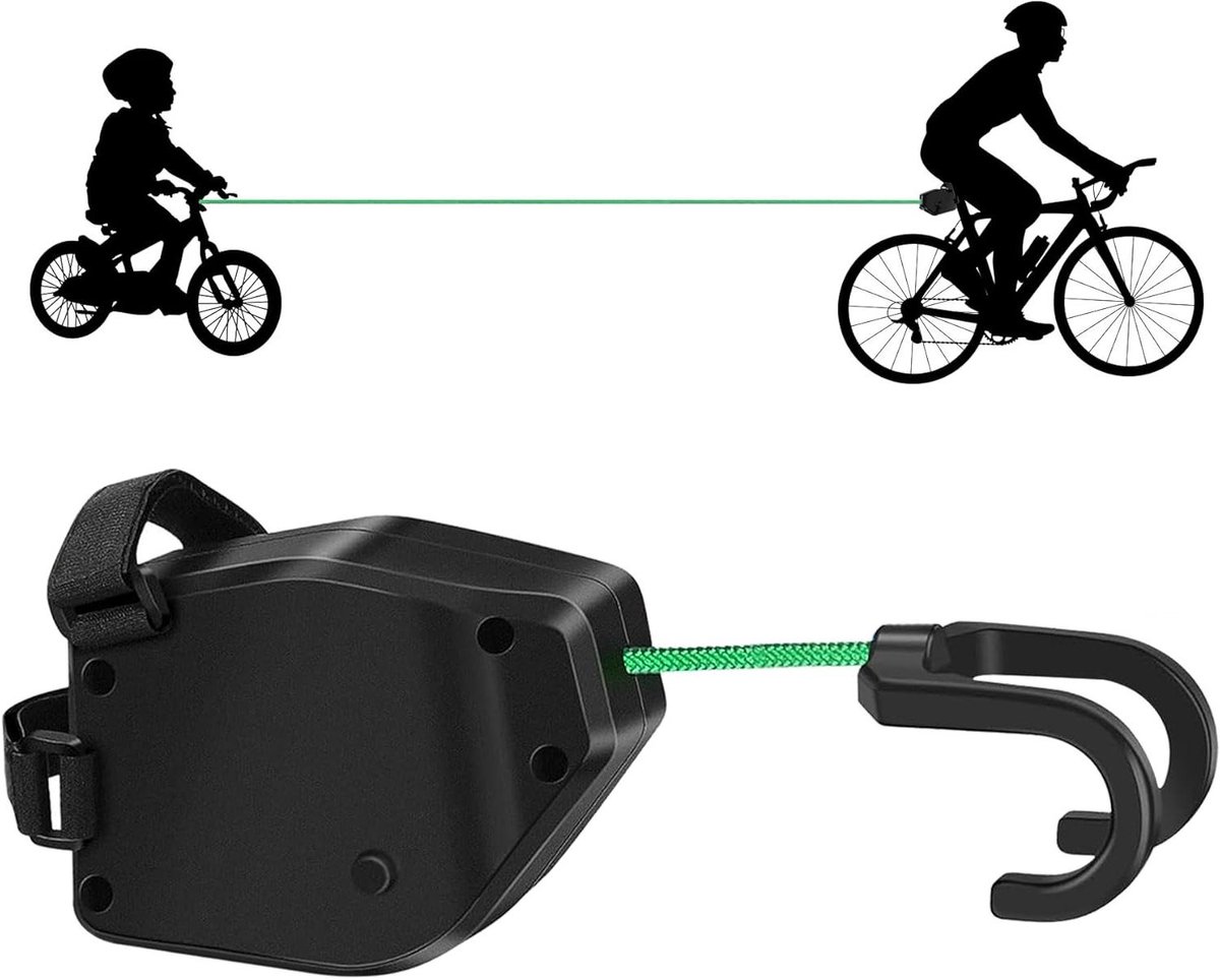 Fietstouw voor kinderen - 25 meter tractietouw voor ouder-kind fietsen - Sleepkabel voor fietsen - Draagvermogen 150 kg - Geschikt voor MTB-fietsen