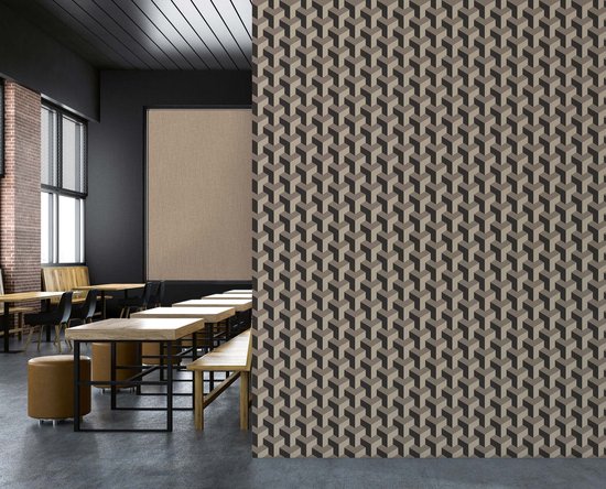 PAPIER PEINT RÉTRO | Geographic - Beige Zwart - Murs Living Daniel Hechter 7