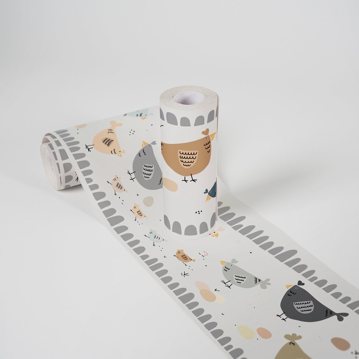 KIPPEN BEHANGRAND | Zelfklevend - grijs creme bruin - A.S. Création Lovely Kids