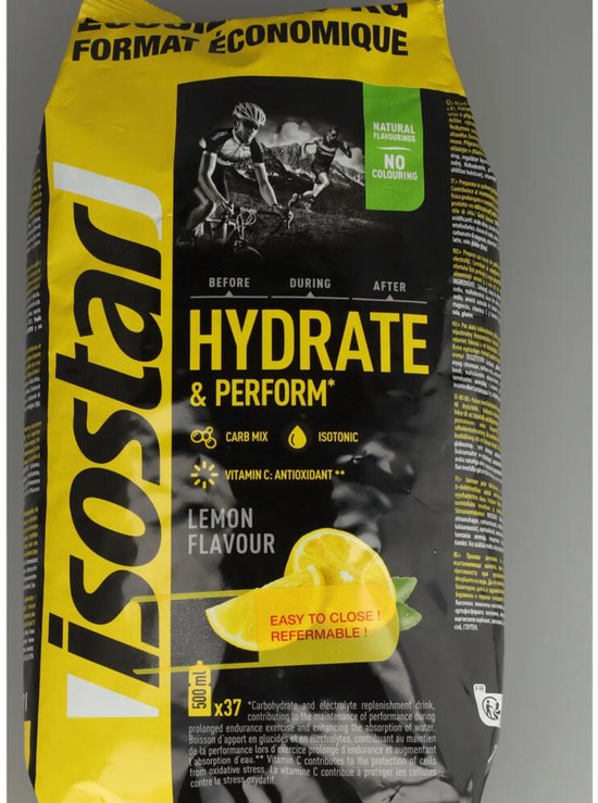 Isostar Energiedrank - Hydrate&Perform - Ecopack - Citroen - 1,5 kg van Merkloos — afbeelding 4