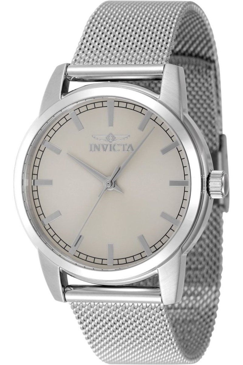 Invicta Celestial 48511 Dames Horloge - Waterdicht - Analoog - Quartz Uurwerk - Roestvrij Staal met witte Wijzerplaat - 36mm