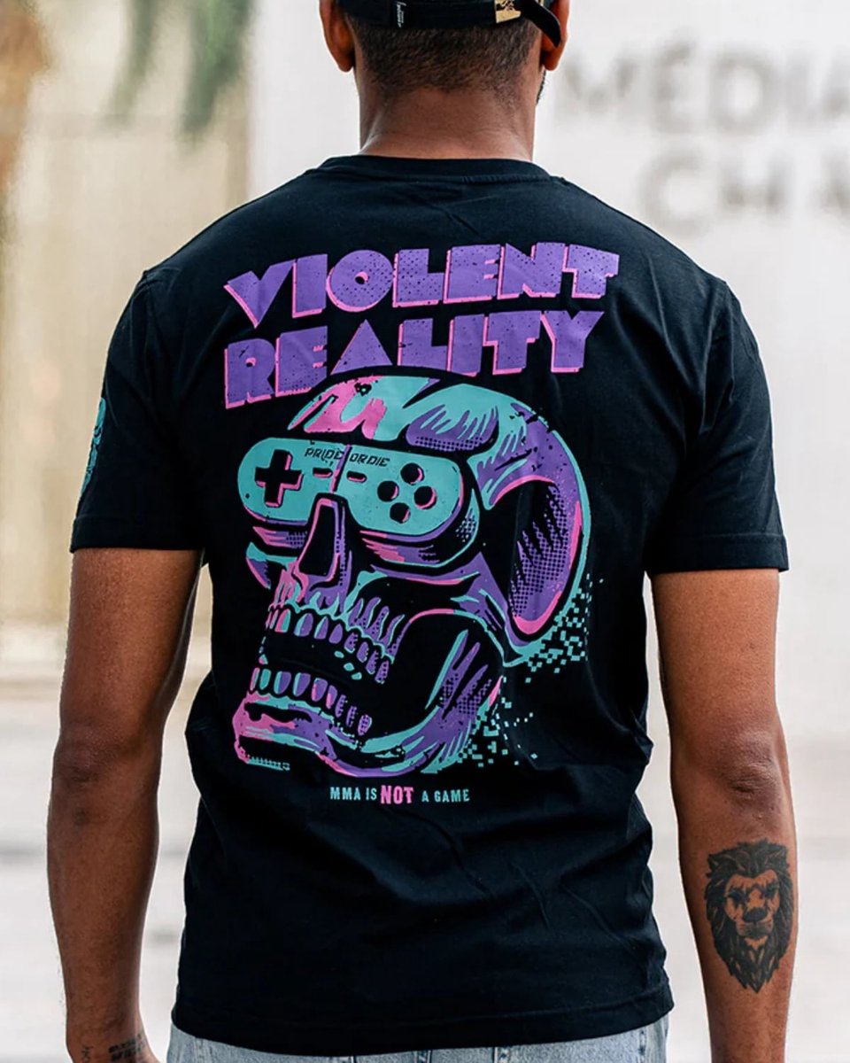PRIDEorDiE VIOLENT REALITY T-shirt Zwart - L