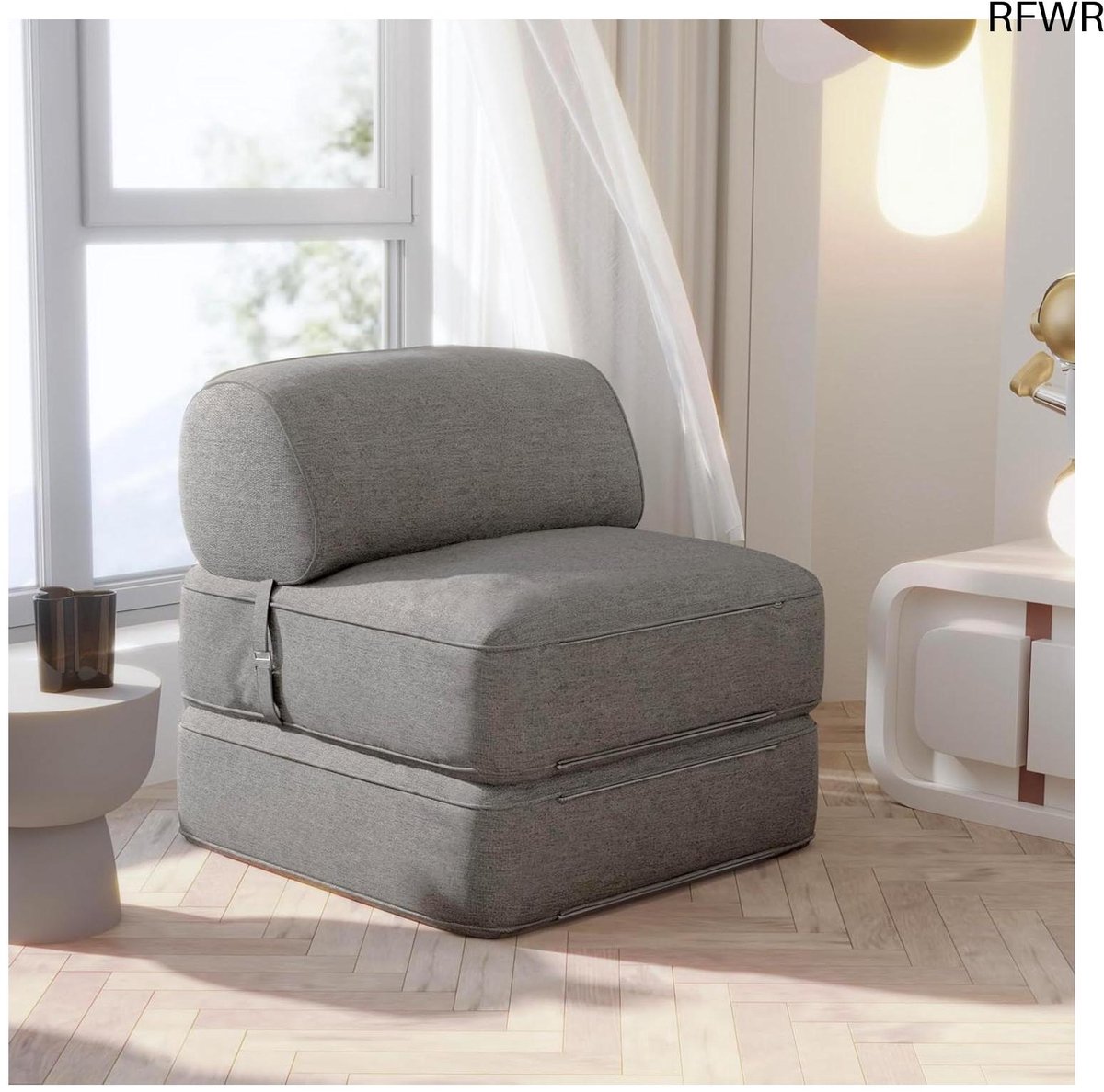 RFWR® Opvouwbare Slaapbank met Verstelbare Rugleuning voor Woonkamer en Slaapkamer - Multifunctionele 3-in-1 Zitzak