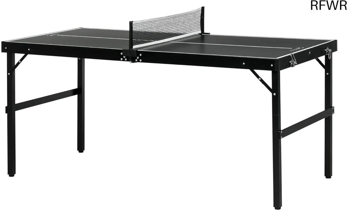 RFWR® Mini Tafeltennistafel Inklapbaar voor Binnen en Buiten - Compacte Vrijetijdstafel met Net en Handvat