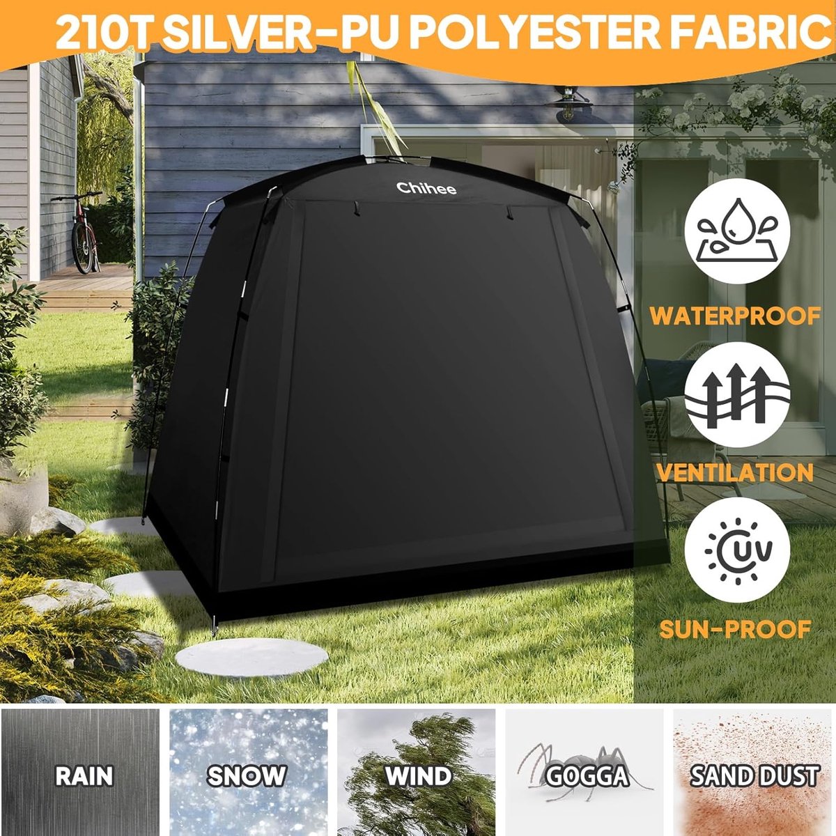 RFWR® Ruim Tuinhuis voor Fietsen en Outdoor Materialen - Waterdichte Opbergoplossing