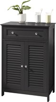 SoBuy FRG238-DG Badkamermeubel - Donkergrijs MDF Kolomkast 60cm