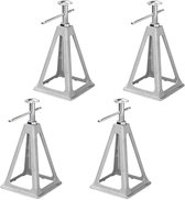 ProPlus Steunenset - 4 Stuks - Assteun - Stabilisatieset Caravan of Aanhangwagen - Caravansteun - 280 - 430 mm - Makkelijk Afstellen - Maximaal 900 kg per steun - Aluminium