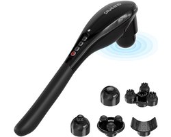 Auronic Massage Apparaat Draadloos - Rug en Nekmassage apparaat - 5 Opzetstukken - Wit/Grijs