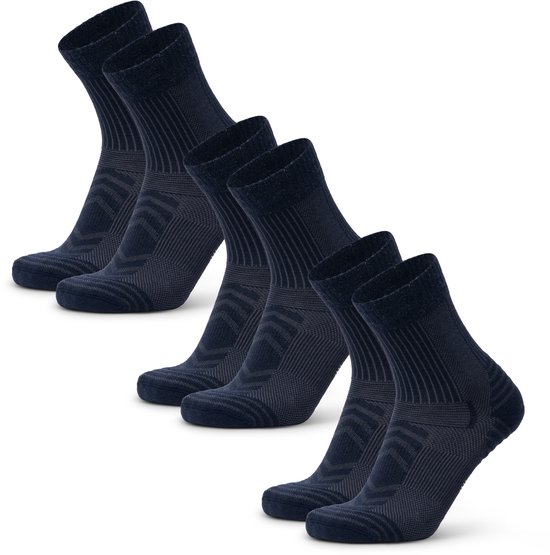 DANISH ENDURANCE Chaussettes de marche légères en laine mérinos Chaussettes de sport pour femmes et hommes - anti ampoules - 3 paires - Taille 39-42