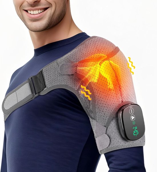 Draadloze Schouderverwarmer - 3 Massage & Verwarmingsstanden - Draadloze - €40,50