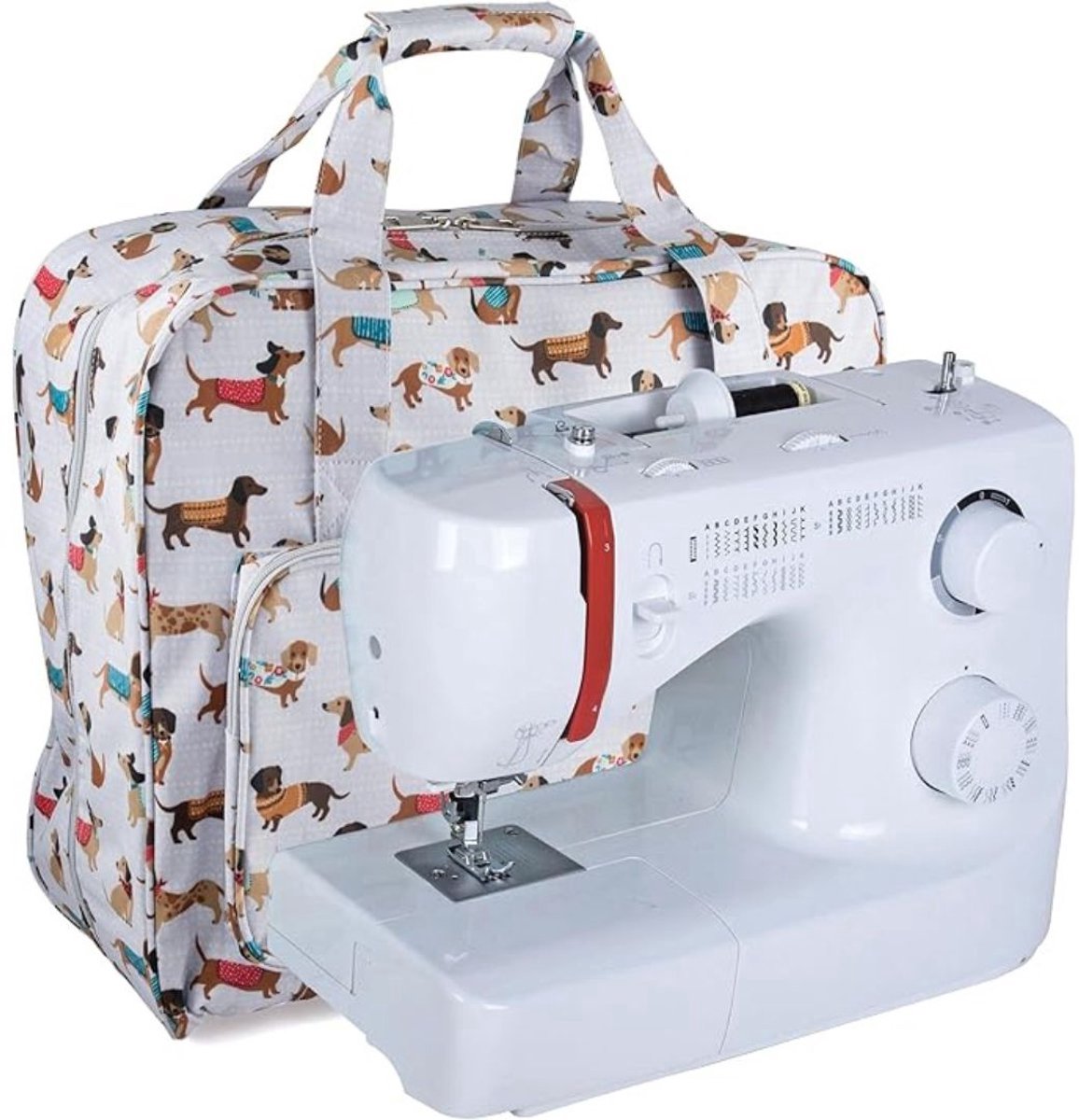 Thuys – Naaimachine Tas – voor Beginners – Mini – Met Voetpedaal – Worstenbroodje – 37cm x 43cm x 2cm