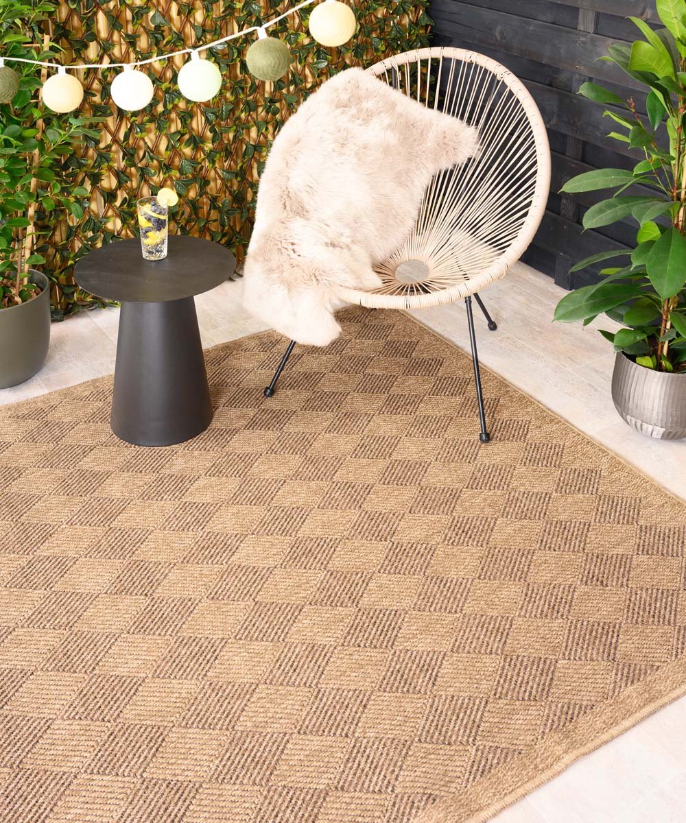 Jute buitenkleed - Boho Jewel beige/bruin 140x200