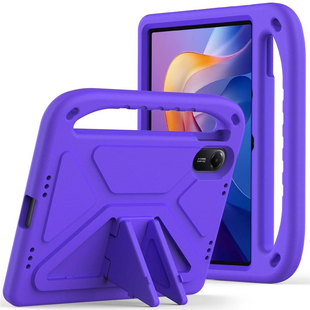 Coverup Tablethoes geschikt voor Xiaomi Redmi Pad 2 Hoesje - ShockProof Kids Case - Paars
