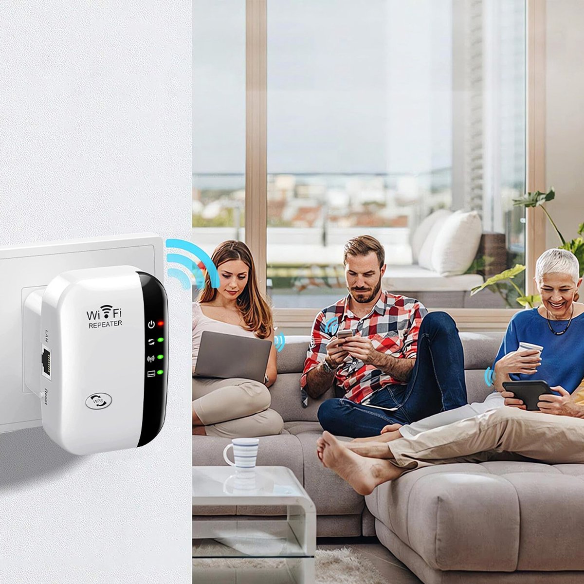 WiFi-extender - Wifi Versterker Stopcontact - Router - afbeelding 3