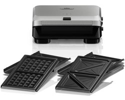 Grill - BRAUN - Sandwich Maker 5 SM5005 - 800 W - Roestvrij staal / Zwart