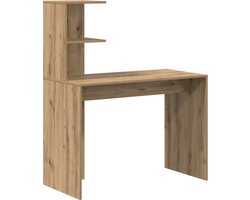 vidaXL - Bureau - Artisan - Eiken - 102 - x - 50 - x - 124 - cm - Bewerkt - hout