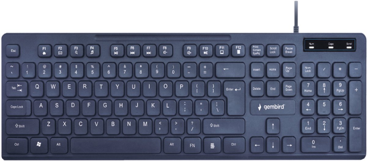 Gembird KB-MCH-04 toetsenbord USB QWERTY Amerikaans Engels Zwart