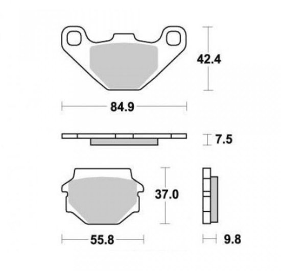 Plaquette de frein Tecnium pour Moto KTM 600 LC4 MX 1990 à 1992 AV / AR Neuf