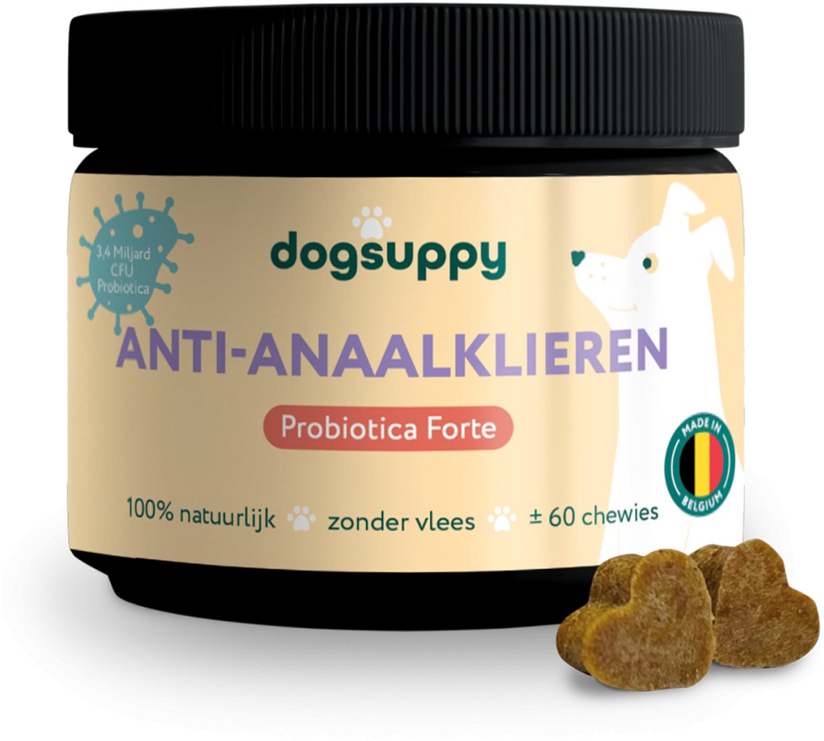 Dogsuppy anti-anaalklieren probiotica - Weerstand - 60 stuks