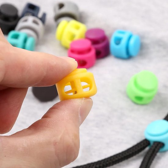 Koord Stoppers Plastic in het Grijs in diverse soorten en maten. 25 of