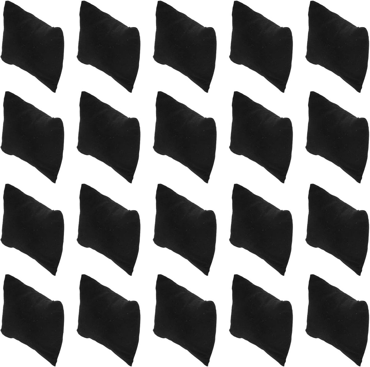 20 stuks horlogedoos - klein kussen - armband-displaykussen - roosterkussen - zwarte armbandkussen - horlogeopwinderkussen - klein horlogekussen - hoofdkussen - stof hoofdkussen - ketting en accessoires