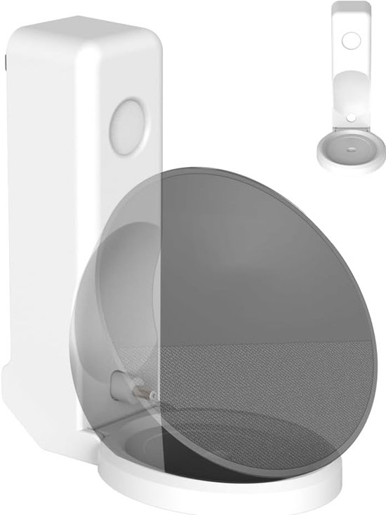 Wandhouder voor Echo Dot 4 / Echo Dot 5 accessoires met geïntegreerd kabelbeheer, geen schroeven nodig, luidsprekeraccessoires ( Echo Dot 4/5, zwart) M6