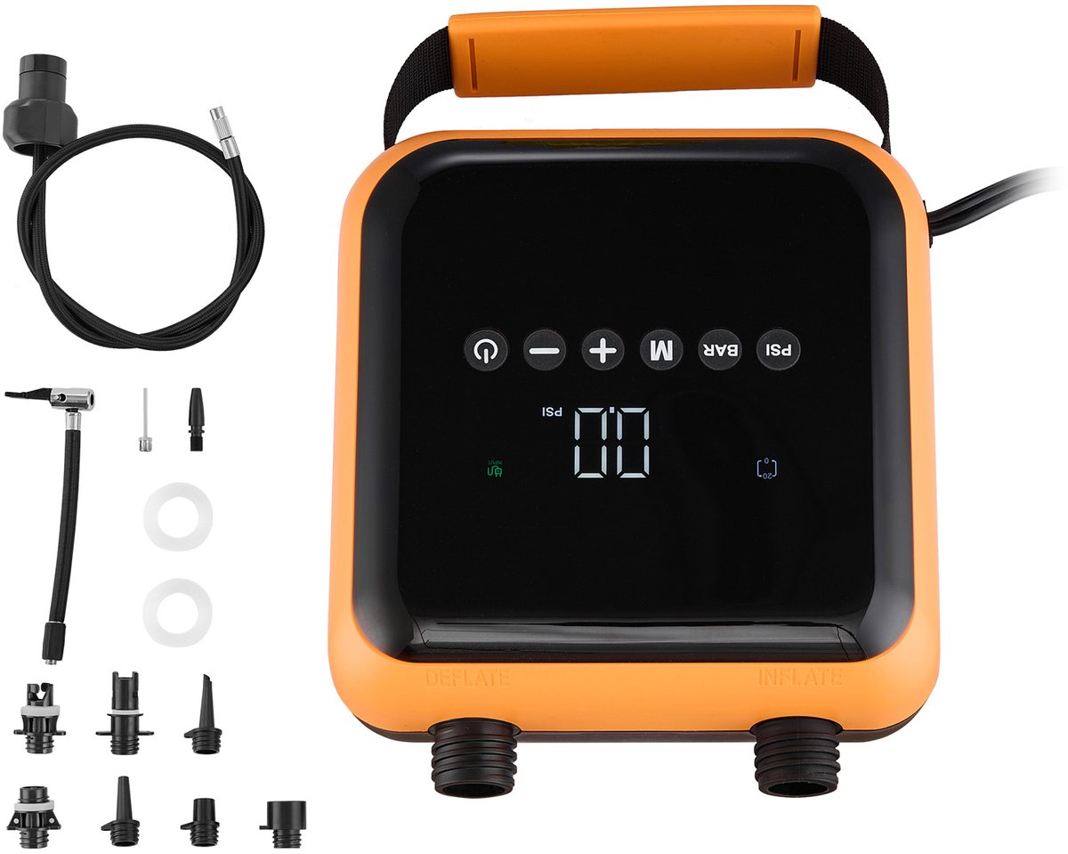 Elektrische Sup-Luchtpomp (40 Psi) - Tweetraps Draagbare Pomp met Automatische Uitschakeling En 12 V Dc-Aansluiting, Geschikt voor Het Opblazen En Leeg Laten Lopen Van Opblaasbare Paddleboards