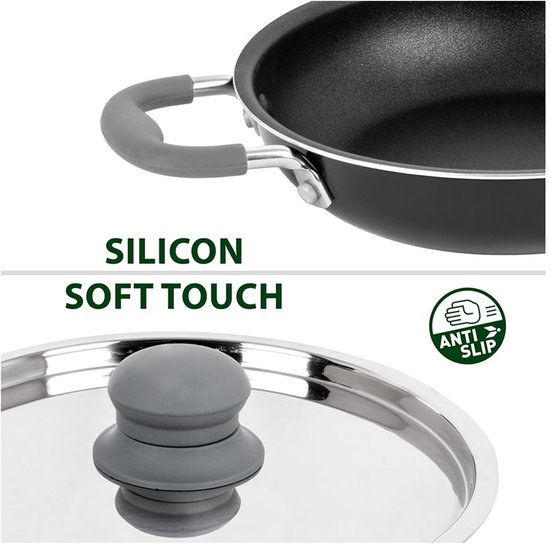 Batterie de cuisine antiadhésive en aluminium Brunner Popote Flavor 7+1 ø 22