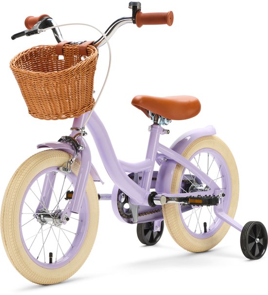 Generation Blanco 14 inch Lila - Kinderfiets met Mandje van Generation Blanco — afbeelding 2