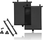 Auto Zonnescherm 2-Pack – Intrekbare Raamschermen 55x40,5 cm – UV & Hittebescherming – Autoruit Zonwering met Zuignappen – Voor Baby, Kind & Huisdier